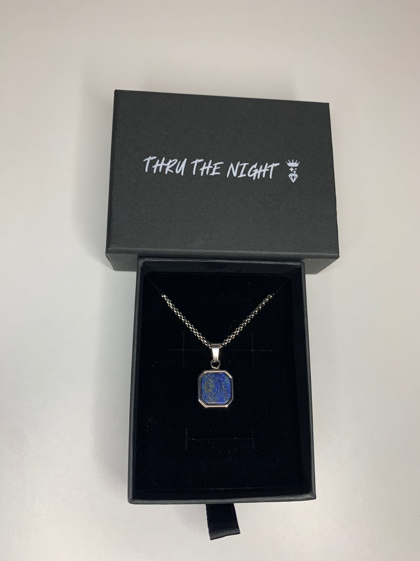 Lapis Lazuli Square Pendant Necklace