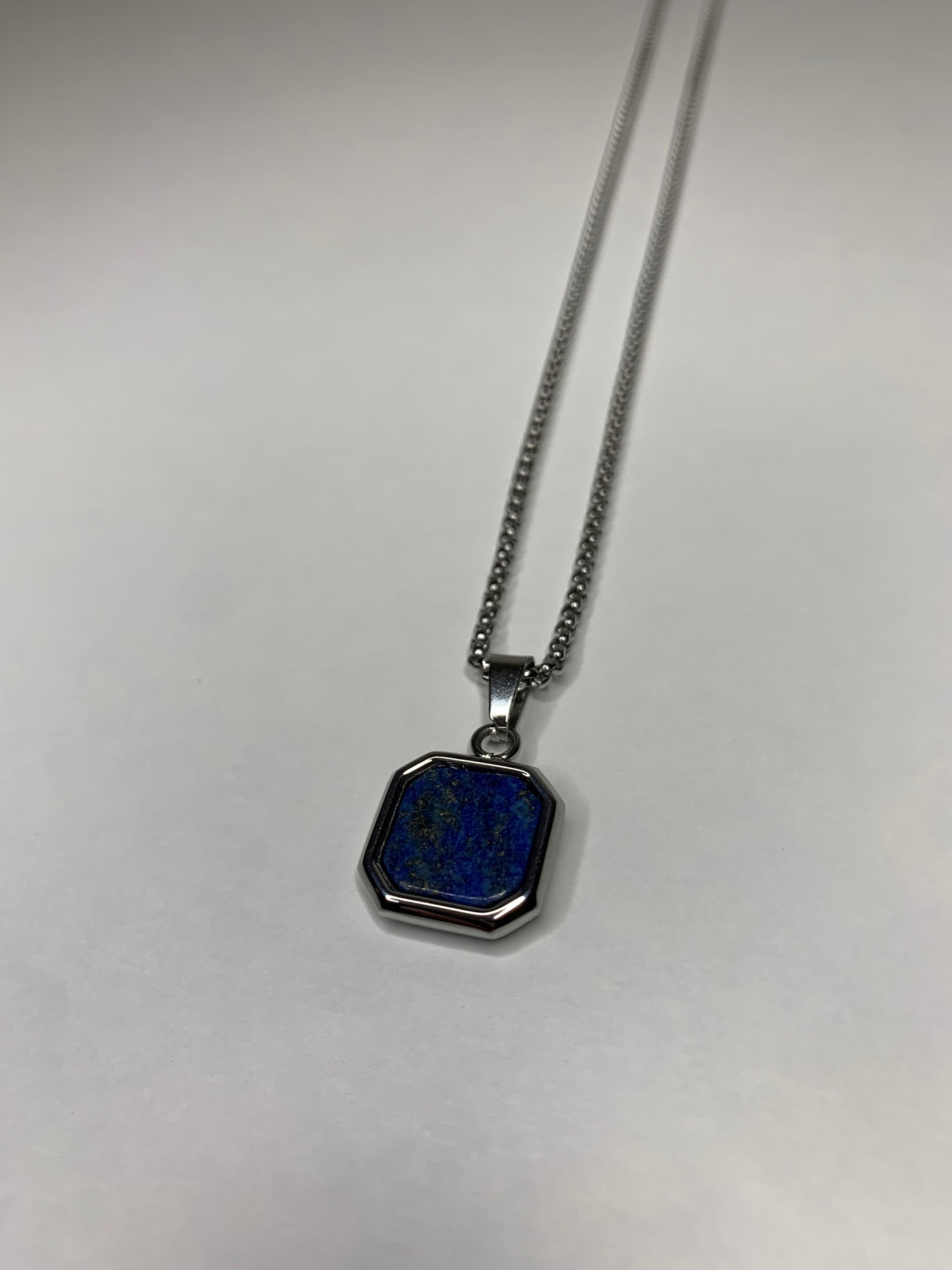 Lapis Lazuli Square Pendant Necklace